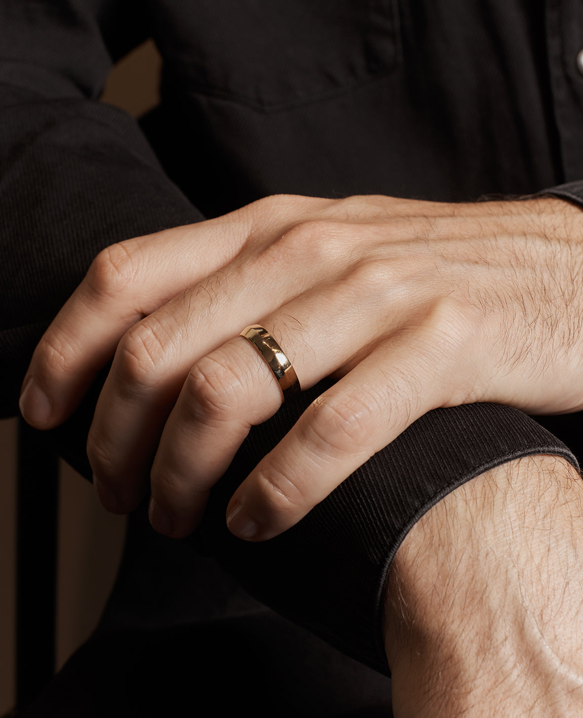 The Knife Edge Band - 5mm by East London jeweller Rachel Boston | Discover our collections of unique and timeless engagement rings, wedding rings, and modern fine jewellery.