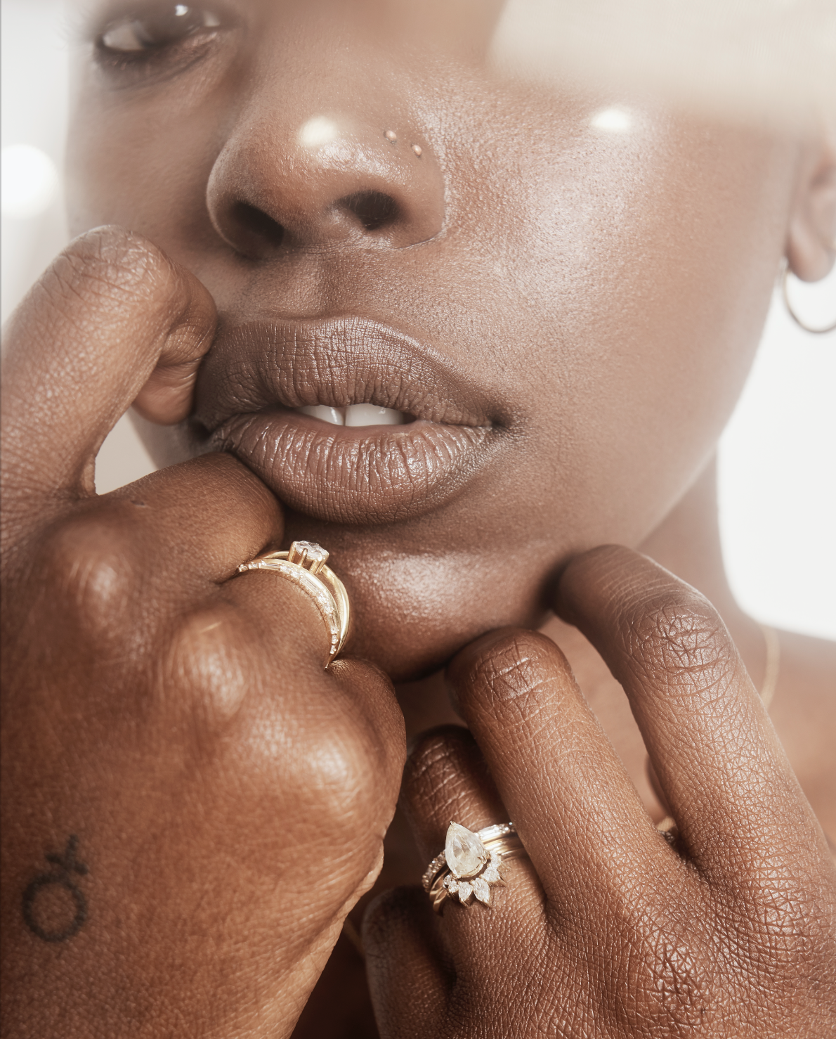 The Comet Kohoutek Wedding Band by East London jeweller Rachel Boston | Discover our collections of unique and timeless engagement rings, wedding rings, and modern fine jewellery. - Rachel Boston Jewellery