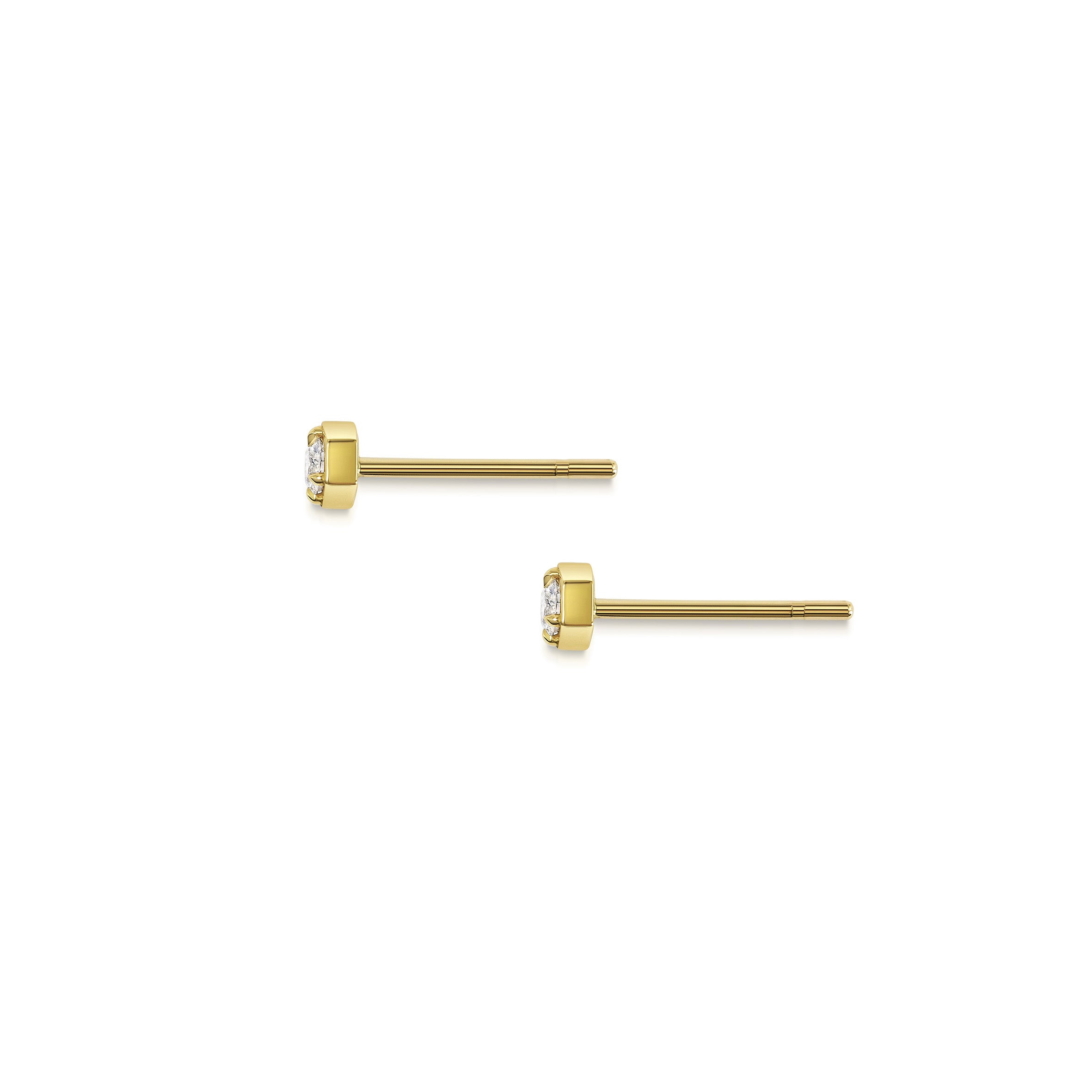 The Aquila Diamond Stud Earrings by East London jeweller Rachel Boston | Discover our collections of unique and timeless engagement rings, wedding rings, and modern fine jewellery.