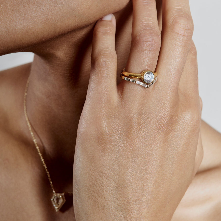 The Perseus Ring - Round Cut by East London jeweller Rachel Boston | Discover our collections of unique and timeless engagement rings, wedding rings, and modern fine jewellery. - Rachel Boston Jewellery