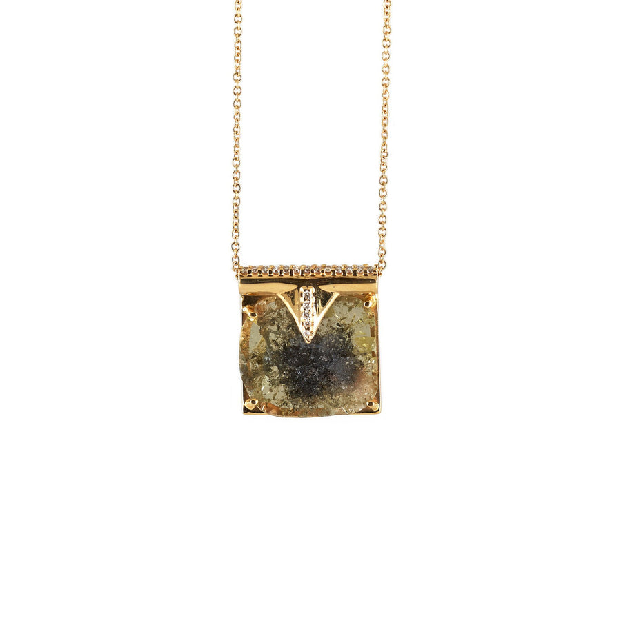 The X - Eye of the Storm Necklace by East London jeweller Rachel Boston | Discover our collections of unique and timeless engagement rings, wedding rings, and modern fine jewellery. - Rachel Boston Jewellery