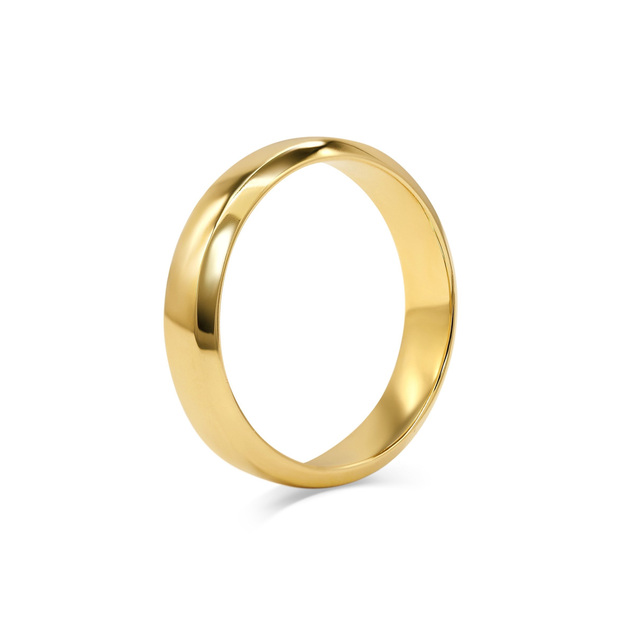 The Chamfered Edge Wedding Band - Polished - 4.7mm by East London jeweller Rachel Boston | Discover our collections of unique and timeless engagement rings, wedding rings, and modern fine jewellery.