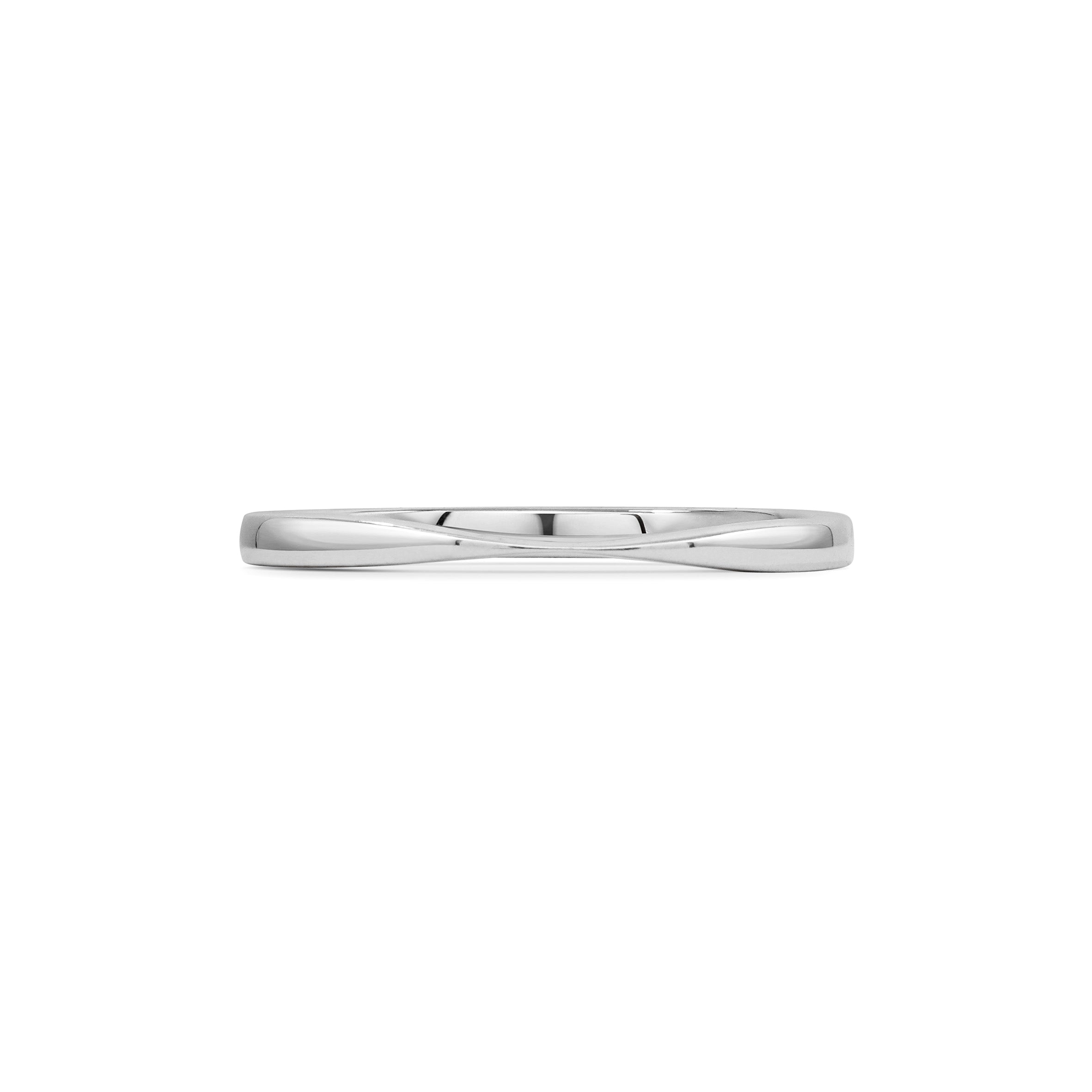 The Flat Union Band by East London jeweller Rachel Boston | Discover our collections of unique and timeless engagement rings, wedding rings, and modern fine jewellery.
