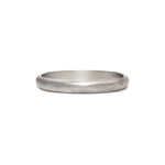 Matte Hammered D Shape Wedding Band - 3.5mm