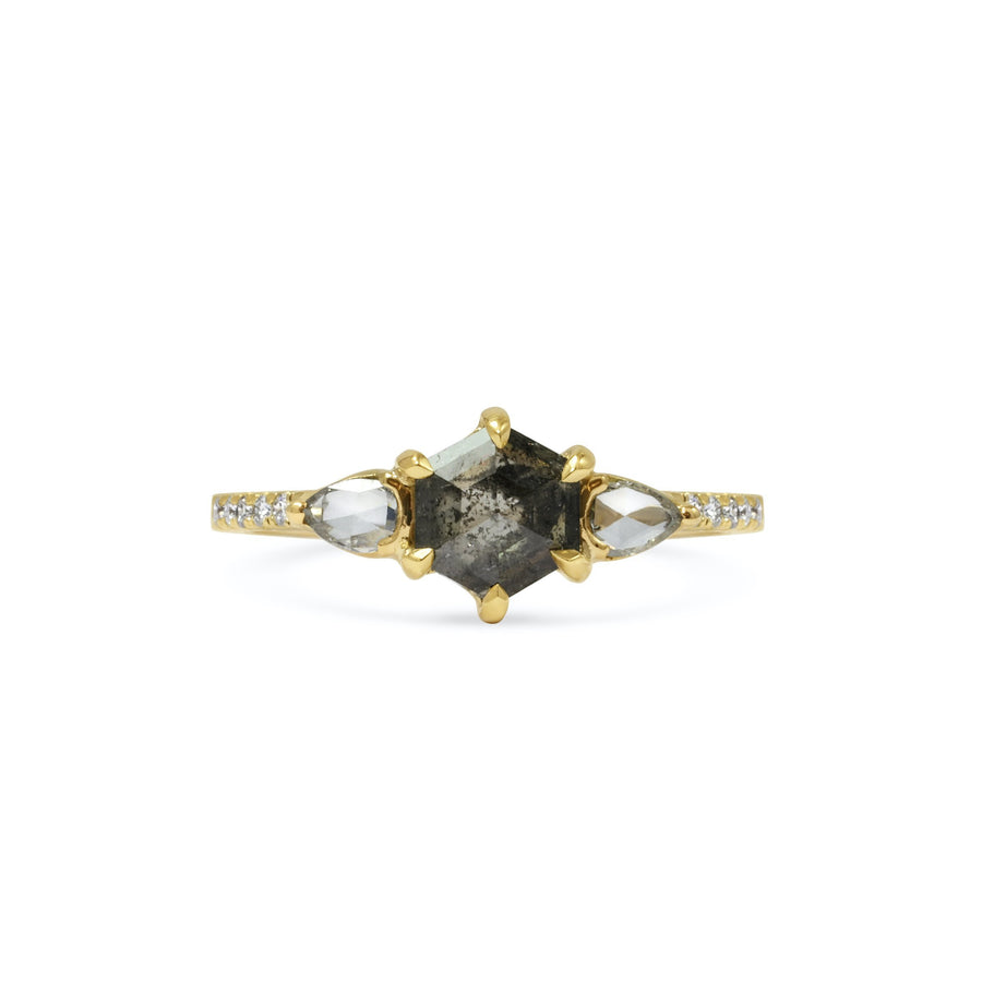 The X - Pollux Ring by East London jeweller Rachel Boston | Discover our collections of unique and timeless engagement rings, wedding rings, and modern fine jewellery. - Rachel Boston Jewellery