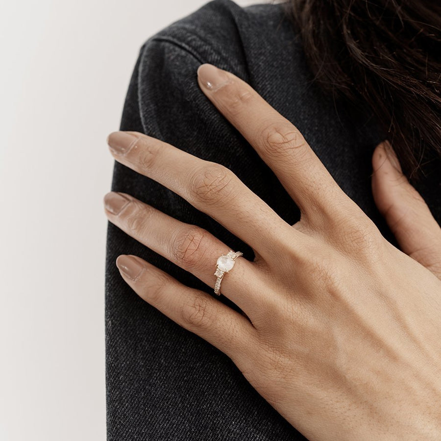 The X - Carme Ring by East London jeweller Rachel Boston | Discover our collections of unique and timeless engagement rings, wedding rings, and modern fine jewellery. - Rachel Boston Jewellery