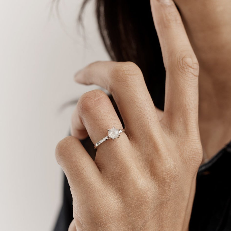 The X - Bast Ring Large by East London jeweller Rachel Boston | Discover our collections of unique and timeless engagement rings, wedding rings, and modern fine jewellery. - Rachel Boston Jewellery