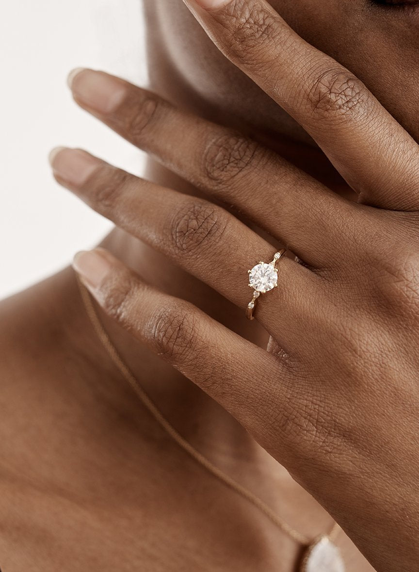 The Evelyn Ring by East London jeweller Rachel Boston | Discover our collections of unique and timeless engagement rings, wedding rings, and modern fine jewellery.