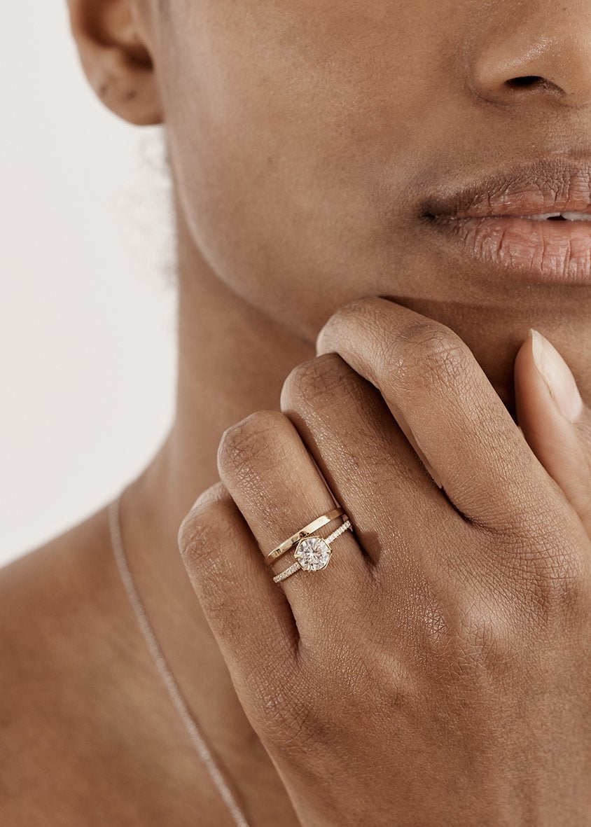 The Aquila with Diamonds Ring by East London jeweller Rachel Boston | Discover our collections of unique and timeless engagement rings, wedding rings, and modern fine jewellery.