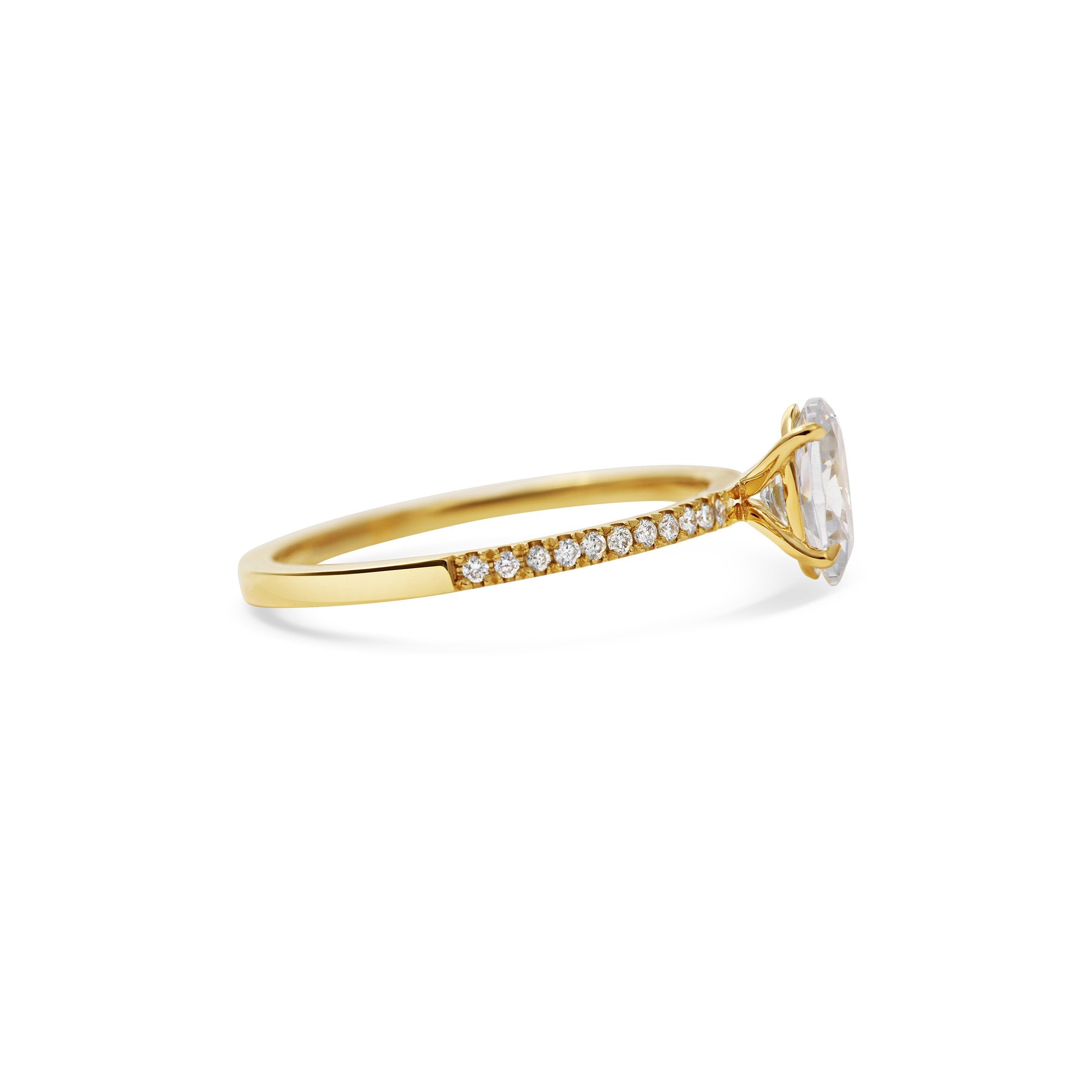 The Luna Ring - Oval Cut by East London jeweller Rachel Boston | Discover our collections of unique and timeless engagement rings, wedding rings, and modern fine jewellery.