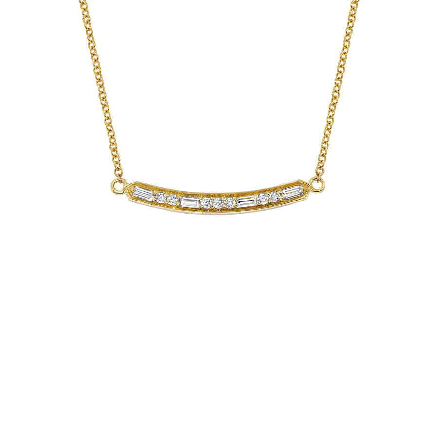 The Deco Bar Necklace by East London jeweller Rachel Boston | Discover our collections of unique and timeless engagement rings, wedding rings, and modern fine jewellery. - Rachel Boston Jewellery