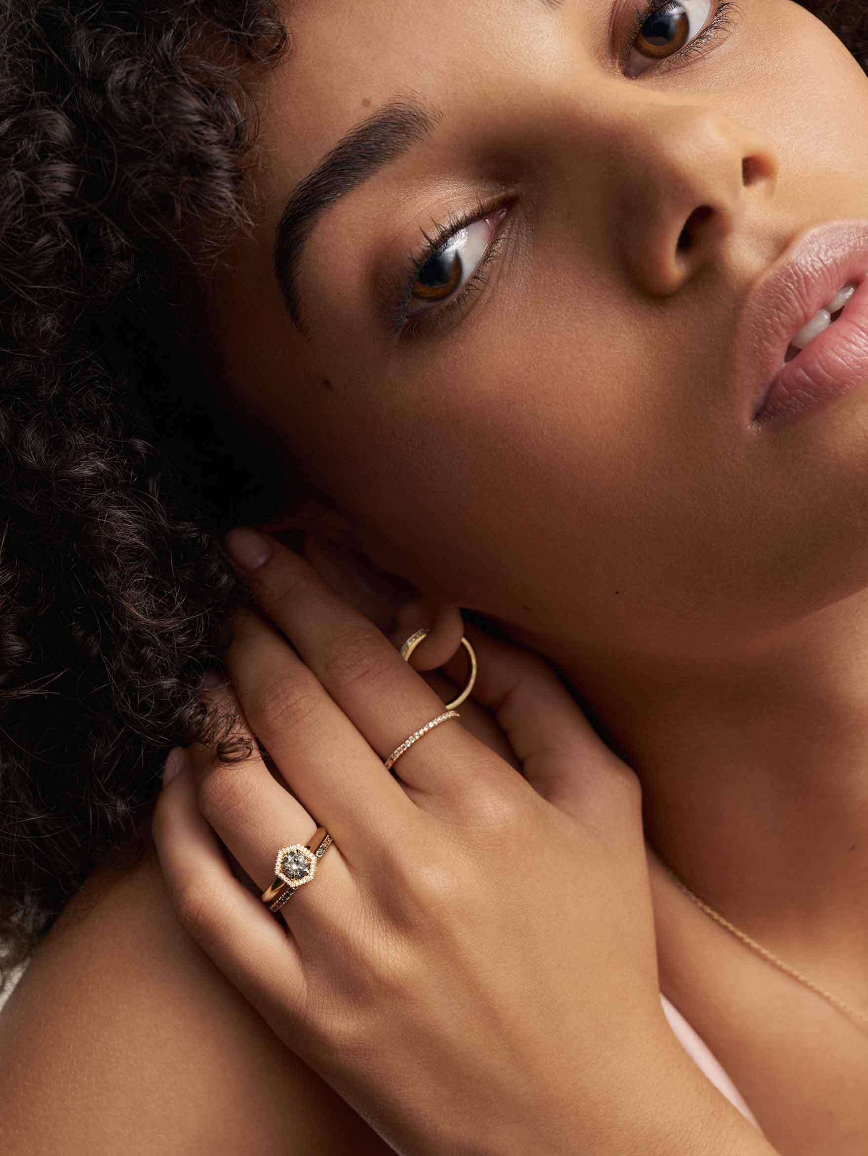 The Diamond Circulum Band - 1.5mm by East London jeweller Rachel Boston | Discover our collections of unique and timeless engagement rings, wedding rings, and modern fine jewellery.
