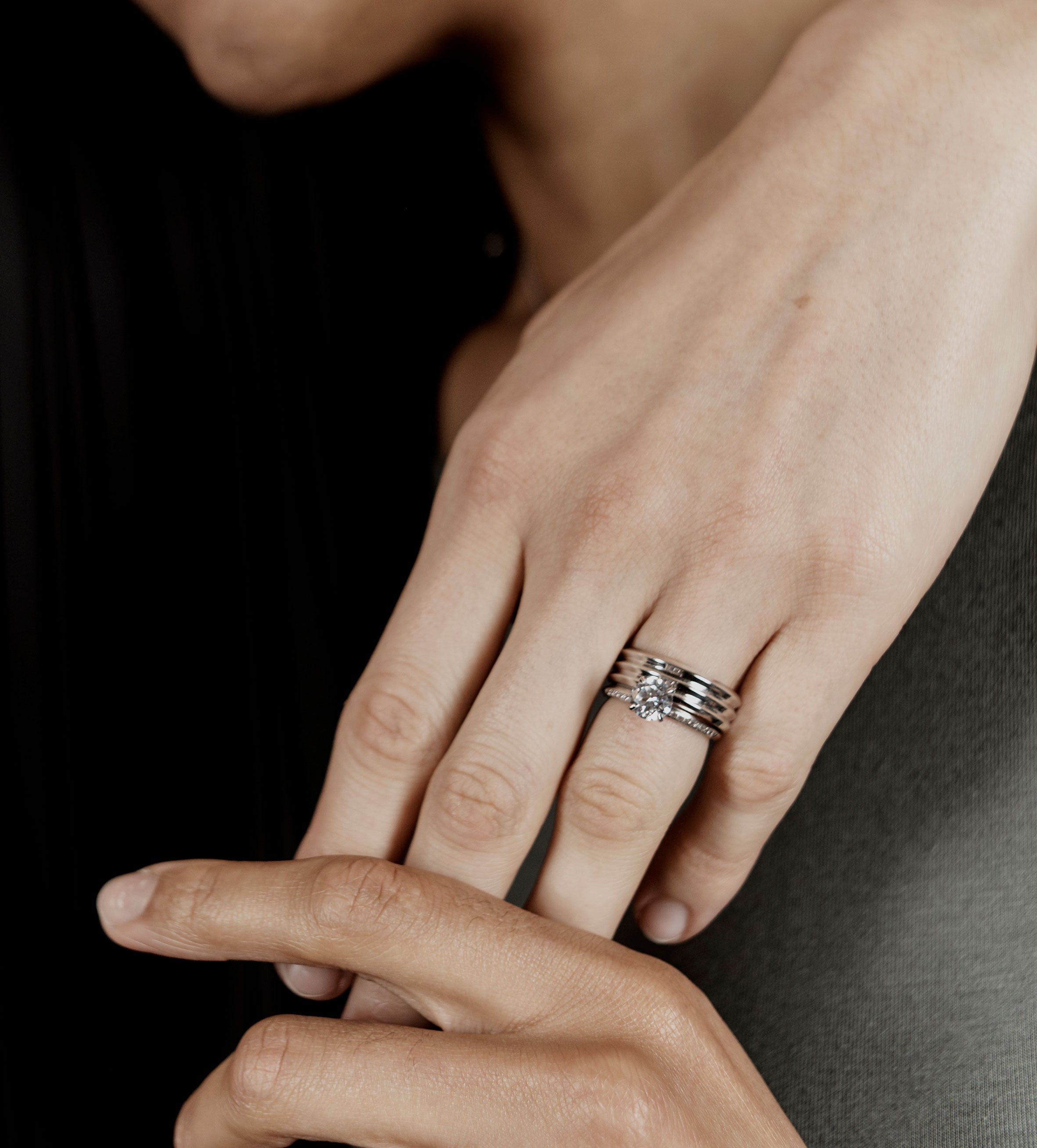 The Triple Edge Wedding Band - Wide by East London jeweller Rachel Boston | Discover our collections of unique and timeless engagement rings, wedding rings, and modern fine jewellery.