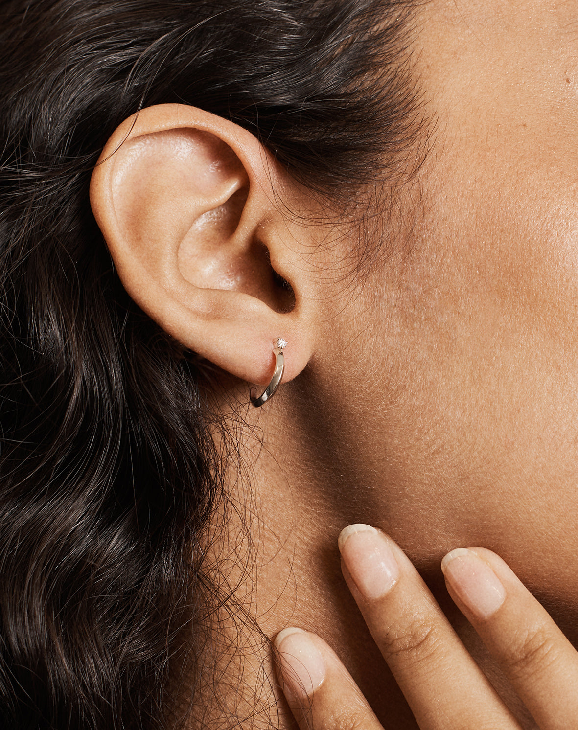 The Uruz White Diamond Earrings by East London jeweller Rachel Boston | Discover our collections of unique and timeless engagement rings, wedding rings, and modern fine jewellery.