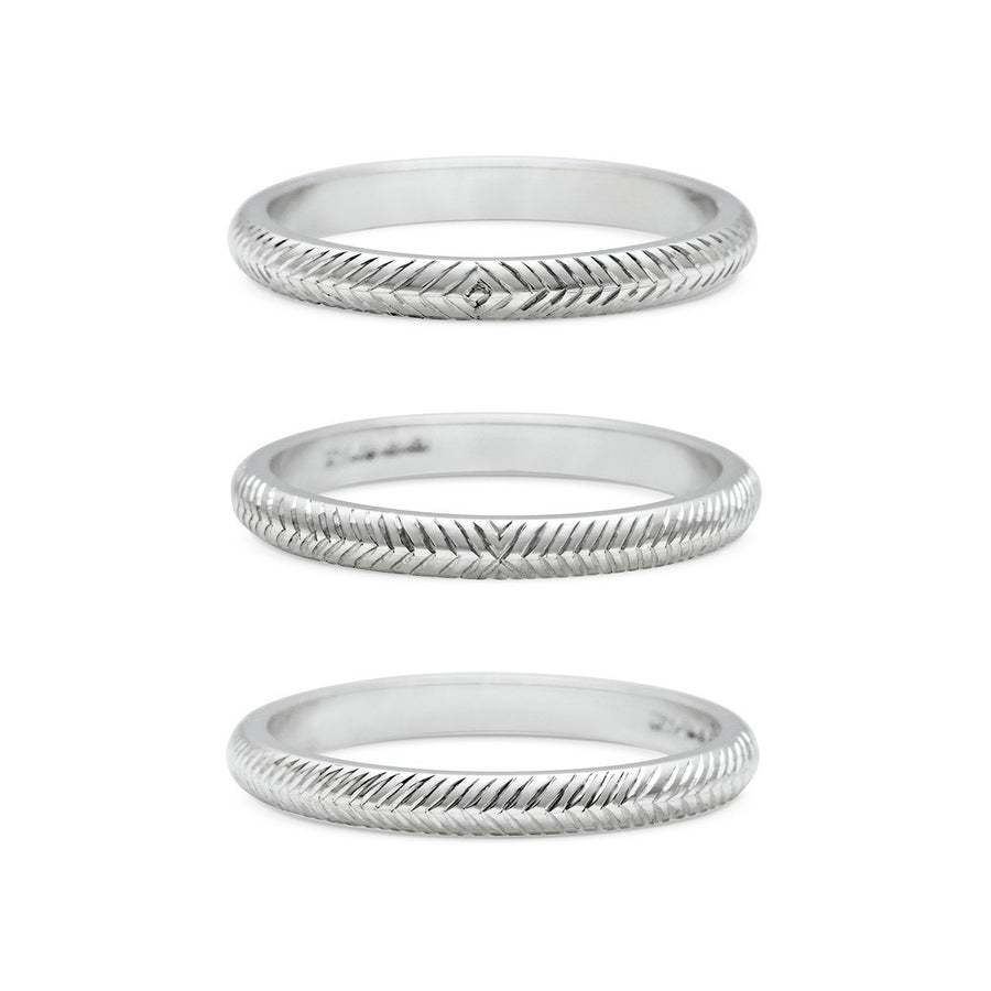 The Engraved Chevron Band - 2mm by East London jeweller Rachel Boston | Discover our collections of unique and timeless engagement rings, wedding rings, and modern fine jewellery. - Rachel Boston Jewellery